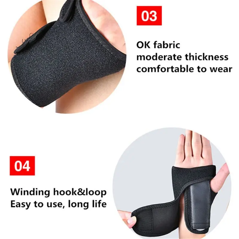 

1pc Hand Brace Belt Wrist Brace Support Sprains Arthritis Carpal Tunnel Bandage Fracture Rehabilitation Correction Belt Left/Rig
