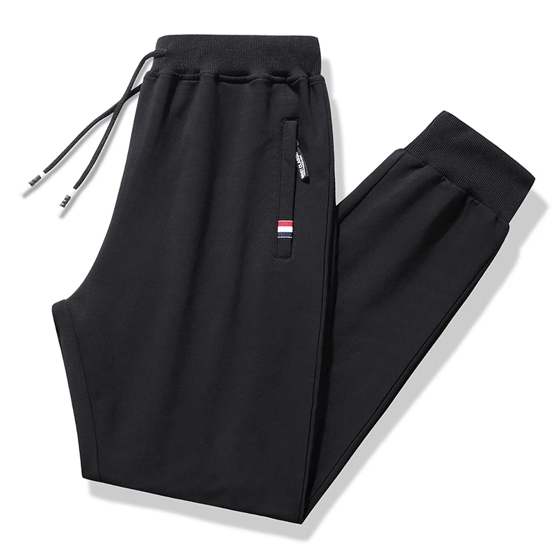 

Men's Casual Pants Sweatpants Men Cotton Spring Autumn Jogger Pants Zipper Pockets Elastic Waist Trousers High Quality Homme 5XL