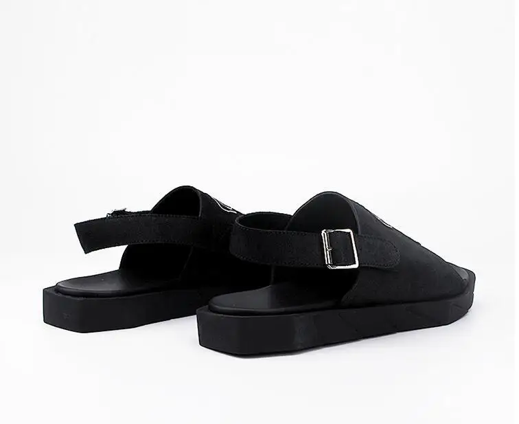 Мужские сандалии из натуральной кожи в римском стиле уличные пляжные шлепанцы с