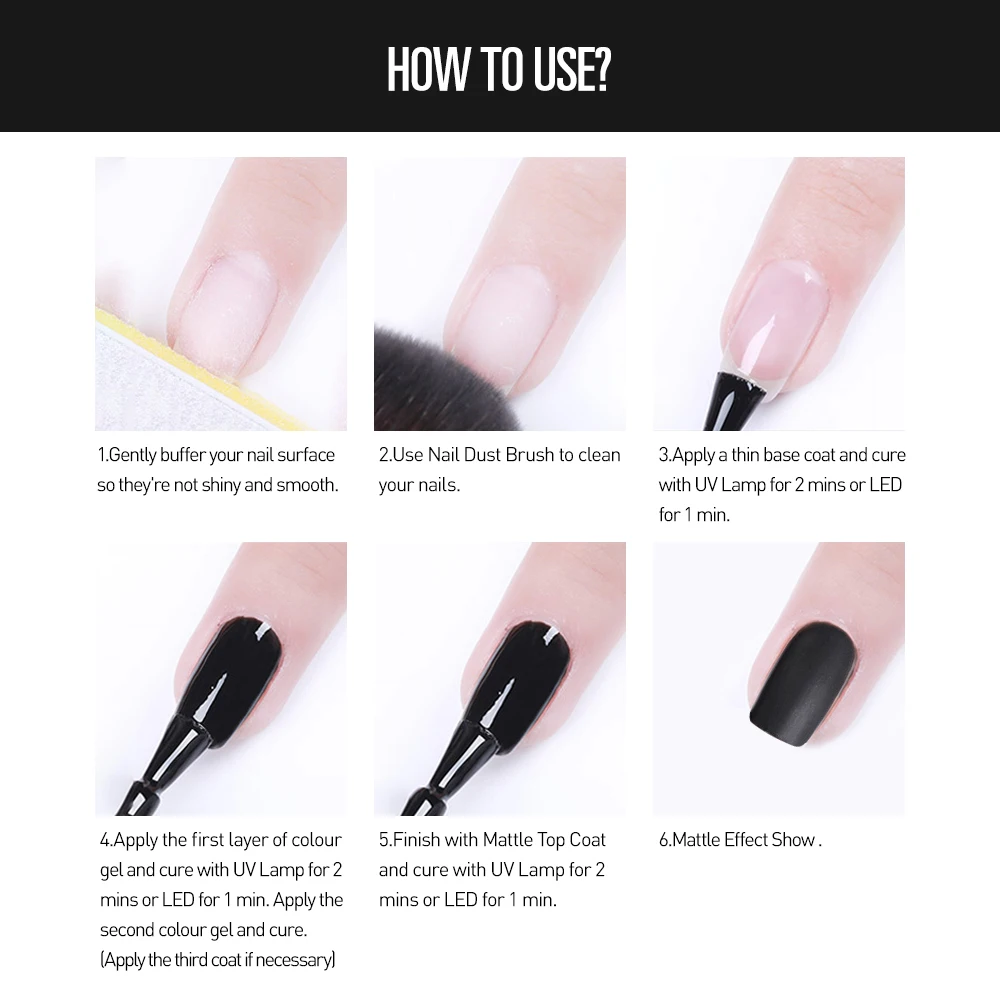 Матовое верхнее покрытие Modelones Гель лак для ногтей в стиле сделай сам УФ 10 мл