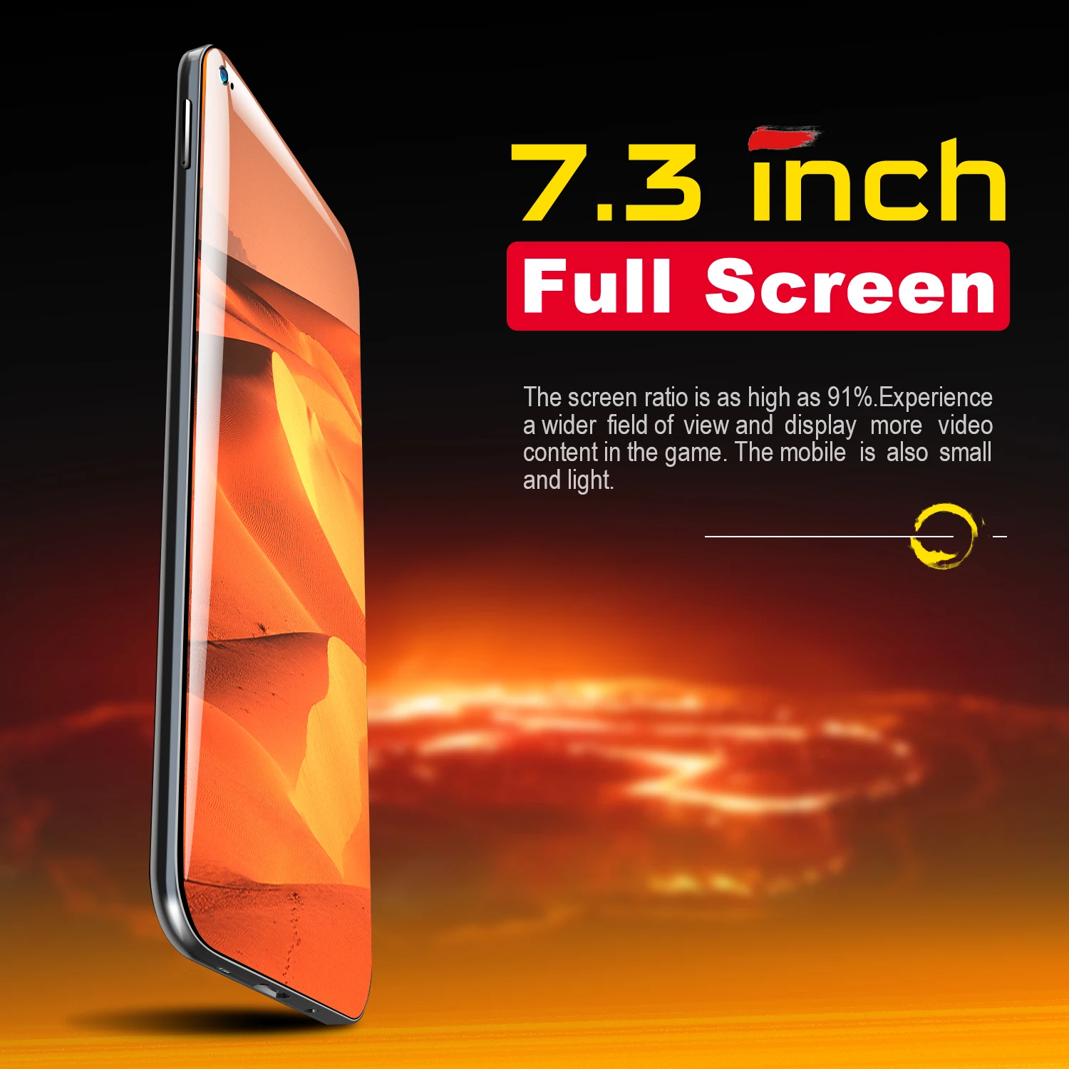 S21 Ultra-Tel&eacute;fono M&oacute;vil Inteligente, smartphone con pantalla de 7,3 pulgadas, 24 + 48MP, Android 10 Core, MTK6889, SIM Dual, 4G, LTE, 5G, 6800mAh-1