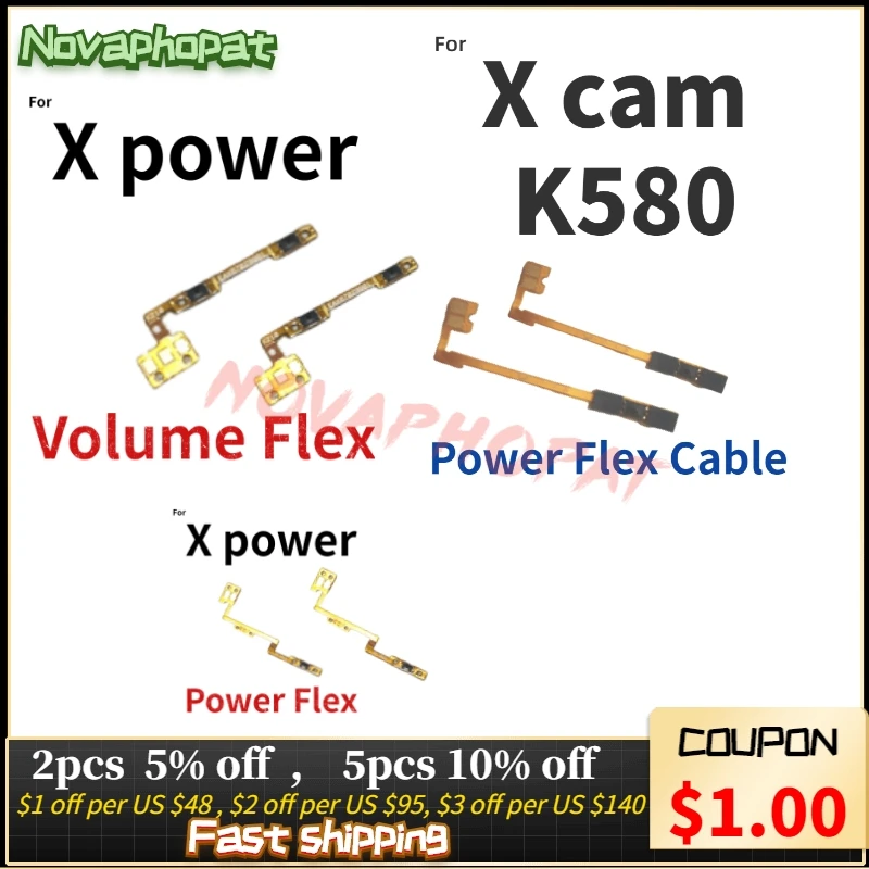 

Novaphopat мощность вкл выкл громкость вверх-вниз Кнопка переключения гибкий кабель для LG X power K220DS K220 + отслеживание