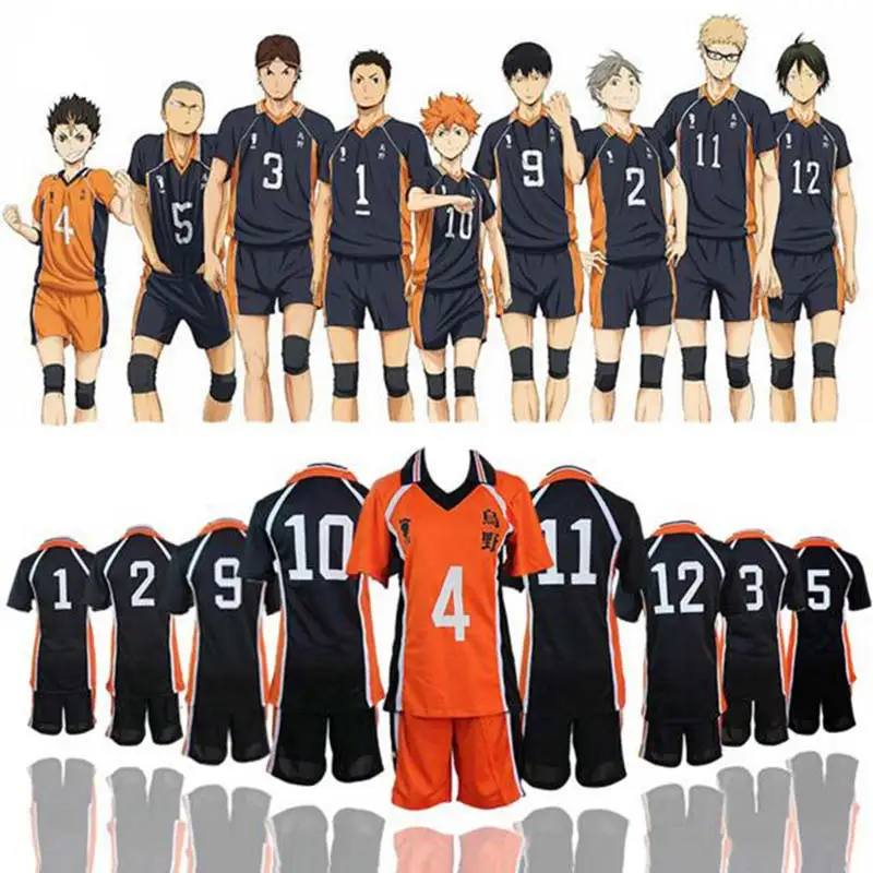 Haikyuu Косплей Karasuno костюм старшая школа волейбол клуб Хината шоё спортивная