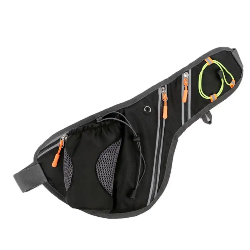 

Sports Mobile Phone Large Capacity Waist Pack with Bottle Holder Texture Bum Bag