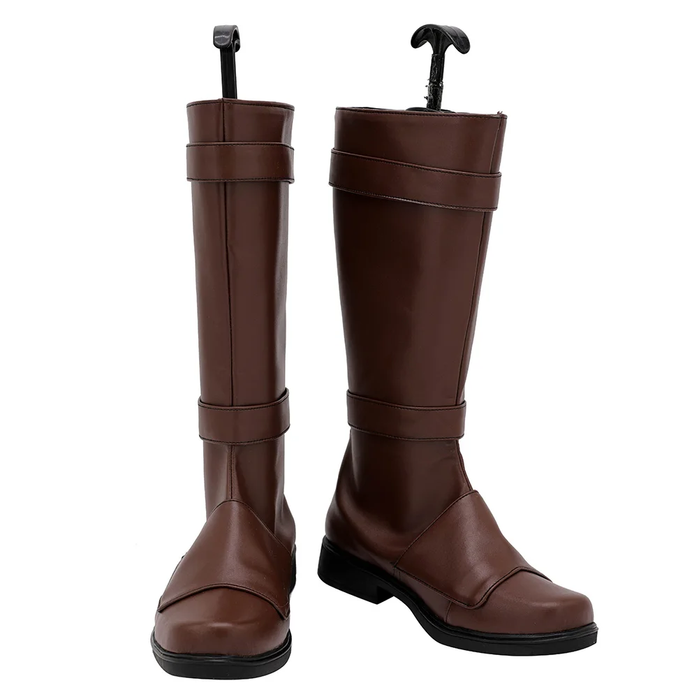 

Bo-Katan Kryze Cosplay Boots Brown High Heel PU Shoes Halloween Costume Prop