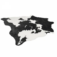 China Wholesale Supply Area Shaggy Carpets Faux Cow skin Rug For Living Room High Quality Faux Fur cowhide Rug
