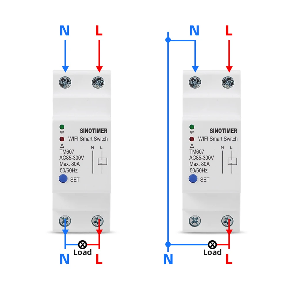 

DIN Rail WiFi Circuit Breaker Smart Timer Switch Tuya Smart App Control