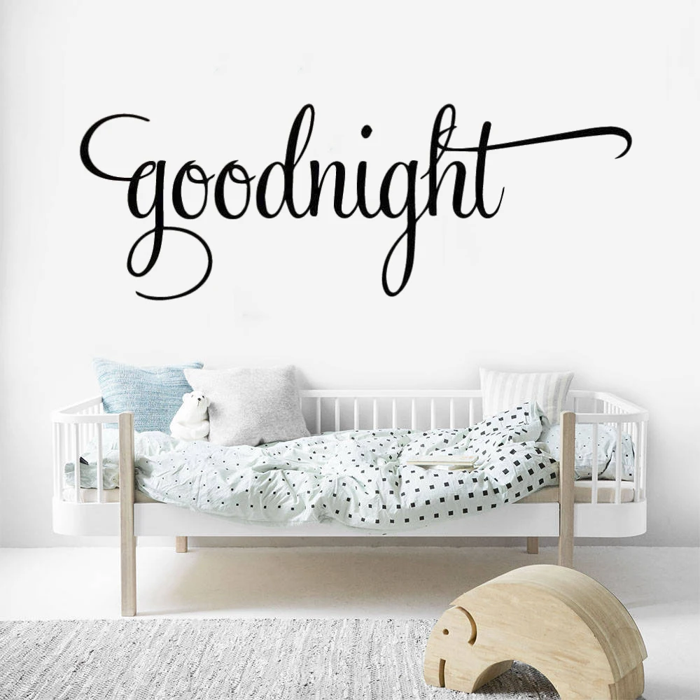 

Cute GoodNight Quotes Wall Sticker Mural Decor Vinyl Wallpaper Paper For Baby Kids Rooms Bedroom Decoration Decals Poster DW7395