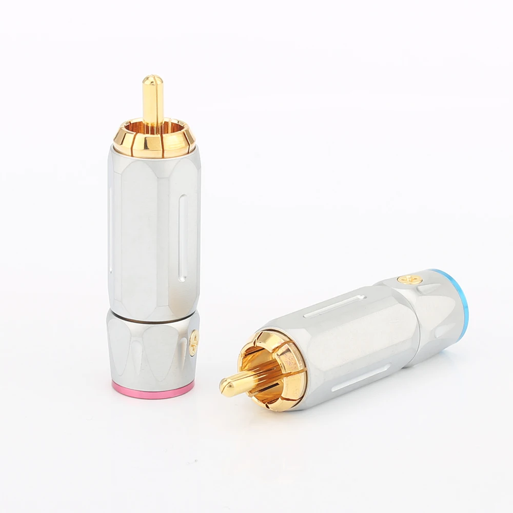 Аудиокабель 24 К позолоченный RCA аудио разъем аналоговый кабель HIFI 10 мм rca