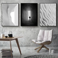 nordic poster morden painting wall art decoration black white prints abstract building picture living bed room home decor canvas
