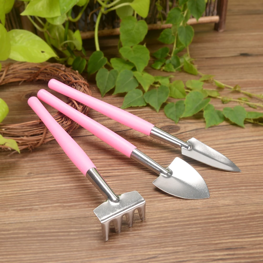

Flowers Potted Plant Garden Tools Potted Plants Gardening Tools Wood Handle Stainless Steel Shovel Rake Spade Set