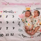 Фон с цветами для новорожденных, близнецов, для ежемесячной фотосъемки, коврик, аксессуары детские реквизиты