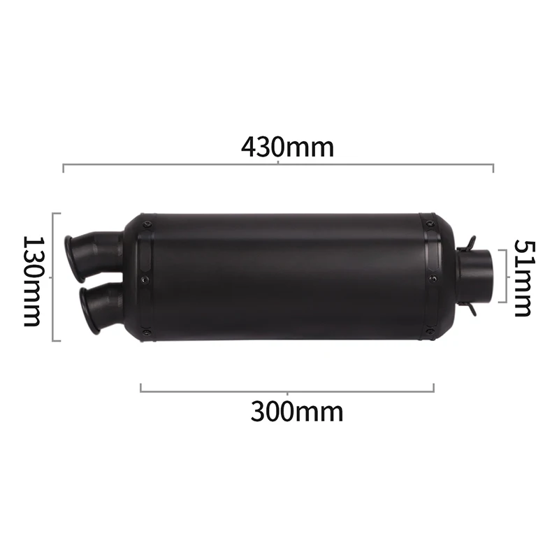 Универсальный выхлопной глушитель для мотоцикла с двумя отверстиями 51 мм