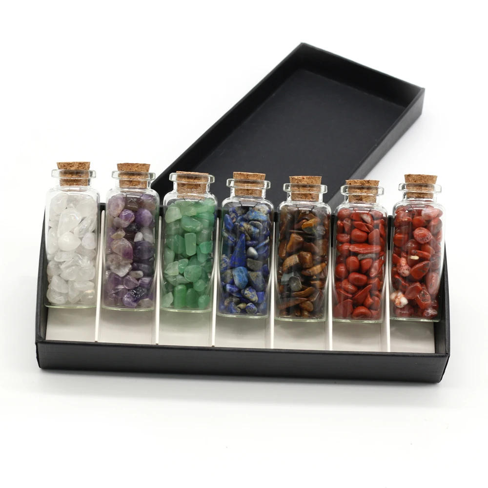 yachu Natural Stone Drifting Bottle Gravel Home Decoration Make Trendy Accessories DIY Jewelry Necklace Size 63x24mm Gift