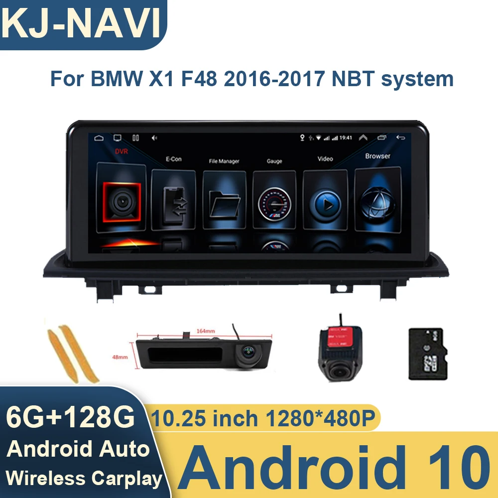 

Автомобильная Мультимедийная система Carplay, Android 10, 10,25 дюйма, для BMW X1 F48 2016-2017