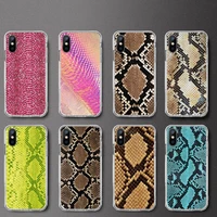 snake skin phone case transparent soft for iphone 5 5s 5c se 6 6s 7 8 11 12 plus mini x xs xr pro max