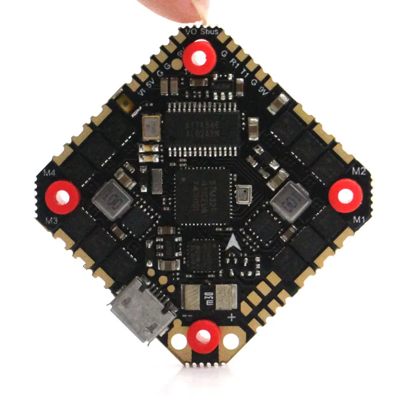 LANNRC F411 HD AIO 45A Control de vuelo ESC tablero integrado STM32F411CEU6 voltaje de entrada 2-6S Lipo para RC FPV paseo a trav&eacute;s de Drones-1