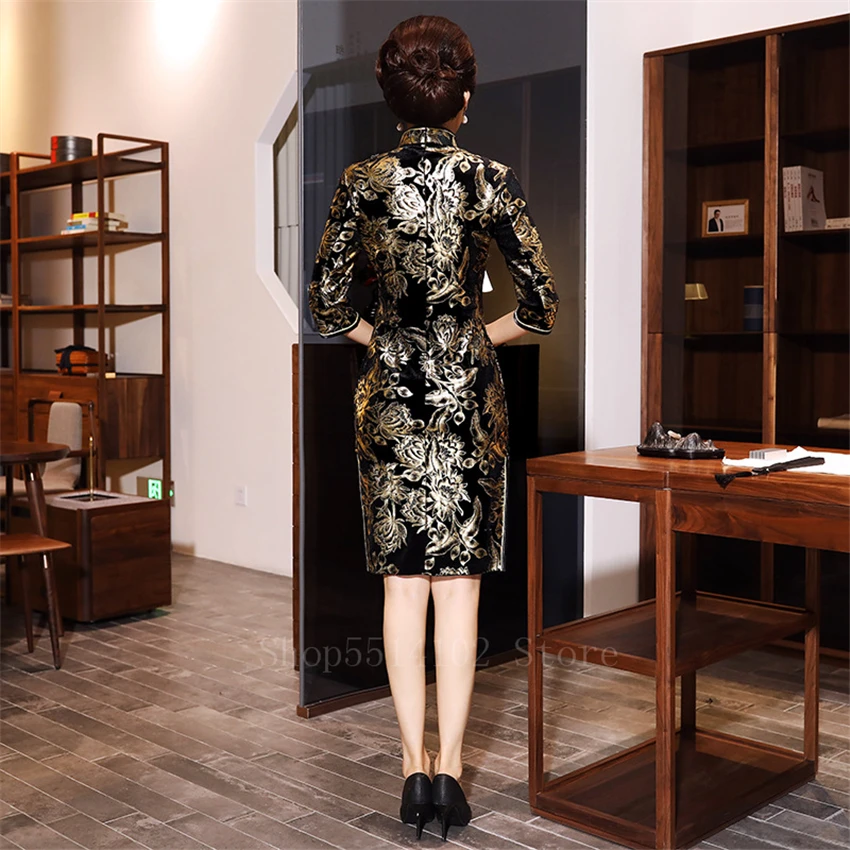 Китайское платье Ципао для женщин и девочек традиционное винтажное свадебное