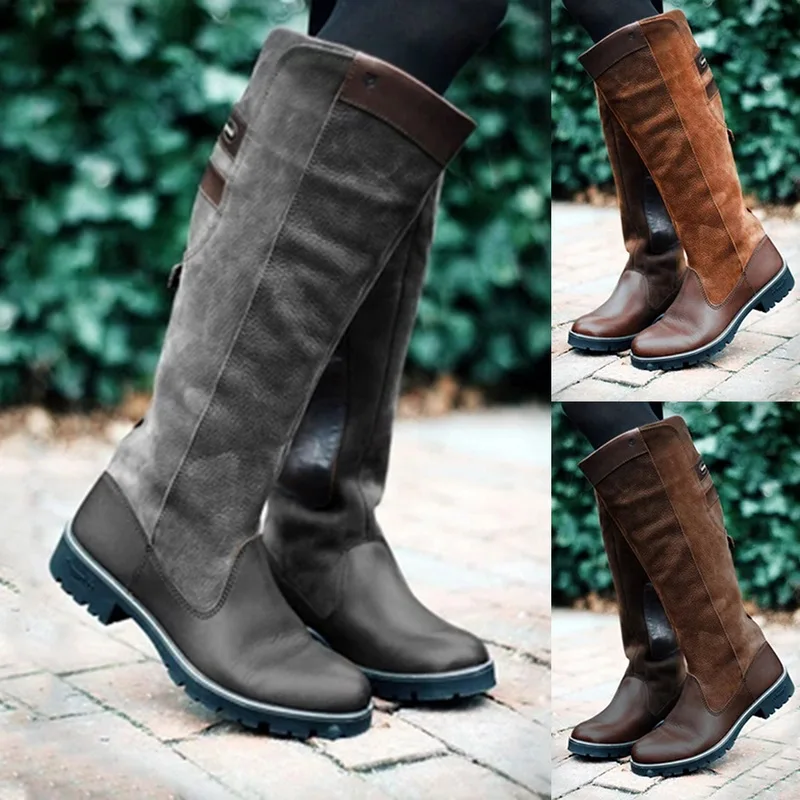 LASPERAL Autumn Winter Long Boots Women Riding Casual Rome Style Thigh High Loose Shoes Botas Mujer Footwear Girls |