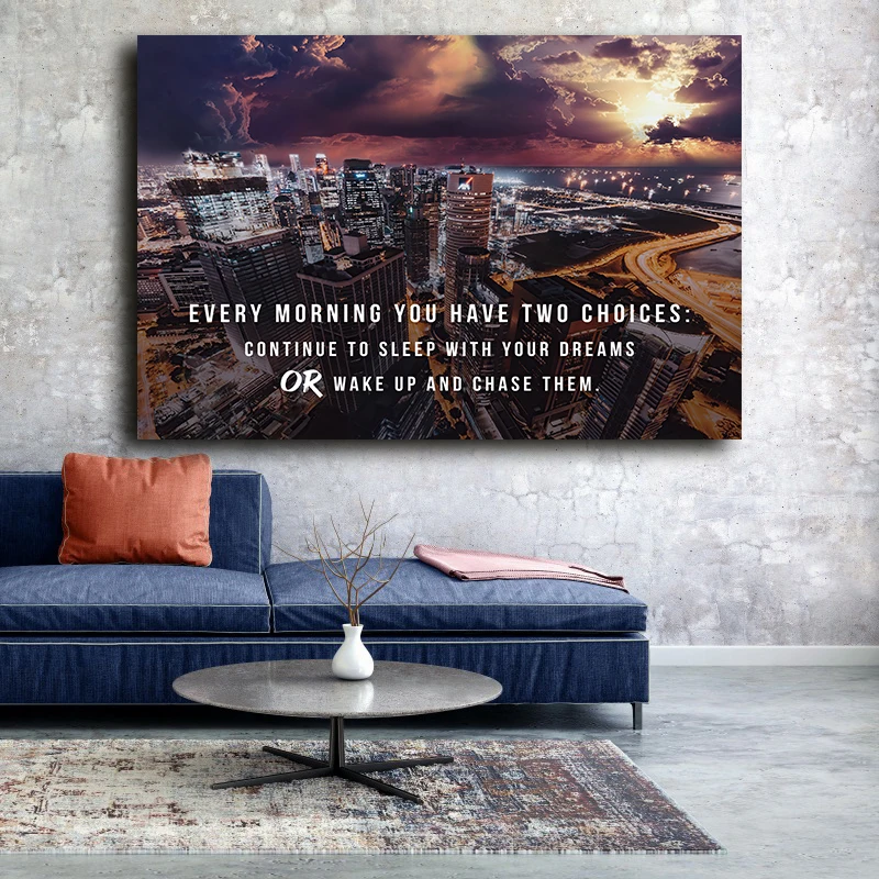 

Wall Pictur Poster Canvas Painting Beautiful City Night View Painting English Poster Pictures For Home Design Canvas Art