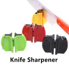 Мини-точилка для ножей, керамическая Двухступенчатая Вольфрамовая портативная точилка с брусками, 4 цвета