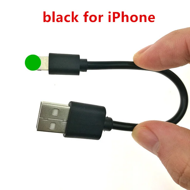 black for iphone 15 см короткий микро-usb кабель type-c зарядный кабель для Iphone 5S 6 6s 7 Plus Xiaomi samsung для huawei Android кабель для зарядного устройства - Цвет: black for iphone