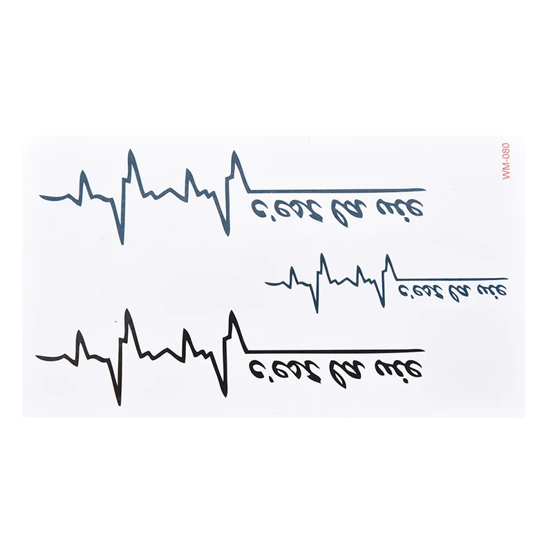 

Наклейка для боди-арта Водонепроницаемый Временные татуировки для ЭКГ дизайн татуировки для мужчин и женщин модные