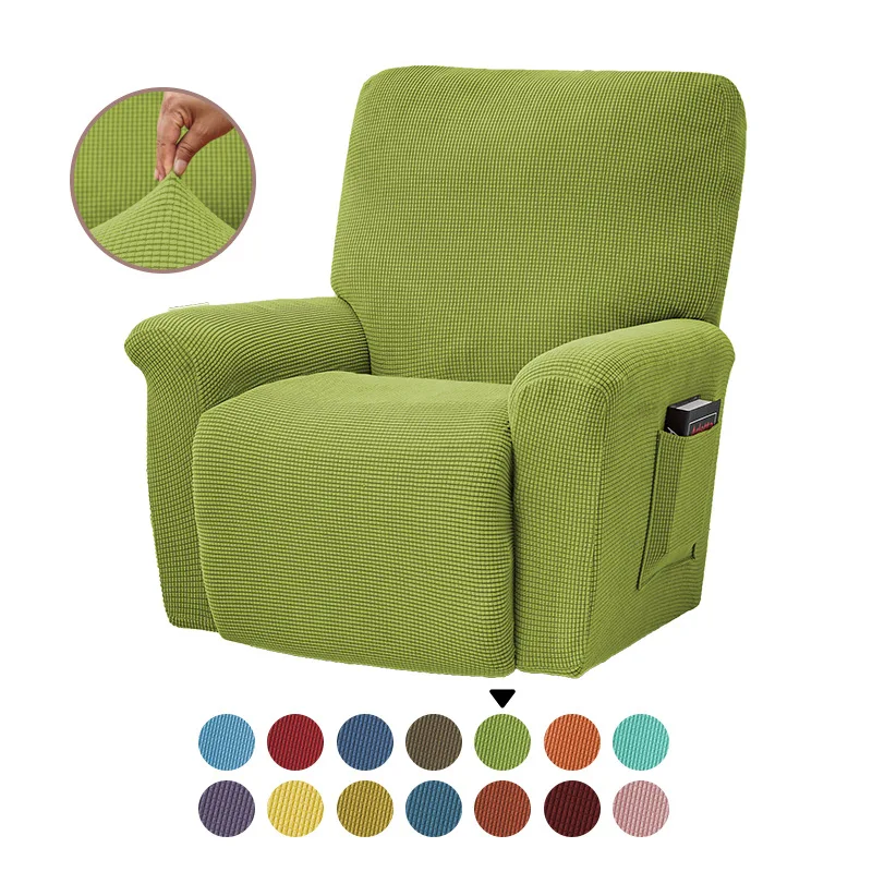 

Inyahome Furniture Protector Non-Slip Recliner Sofa Slipcover Four Piece Stretchy Machine Washable Farmhouse Housse De Chaise