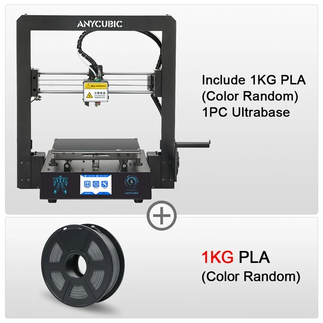 Mega-S Add 1kg ANYCUBIC Mega-S новейший 3d принтер размера плюс высокое качество экструдер TFT сенсорный цветной экран Настольный дешевый 3d принтер DIY комплект - Цвет: Mega-S Add 1kg