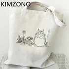 Сумка для покупок Totoro bolso хлопковый джутовый мешок, сумка reciclaje, сумка для покупок
