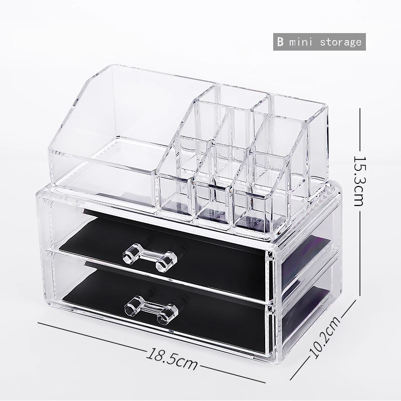 Многофункциональная коробка для хранения косметики прозрачный акриловый