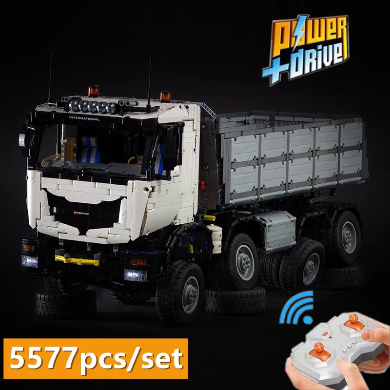 

Новый Радиоуправляемый самосвал moc 8x8, гигантский грузовик с дистанционным управлением, электрическая подгонка, строительные блоки, блоки, ...