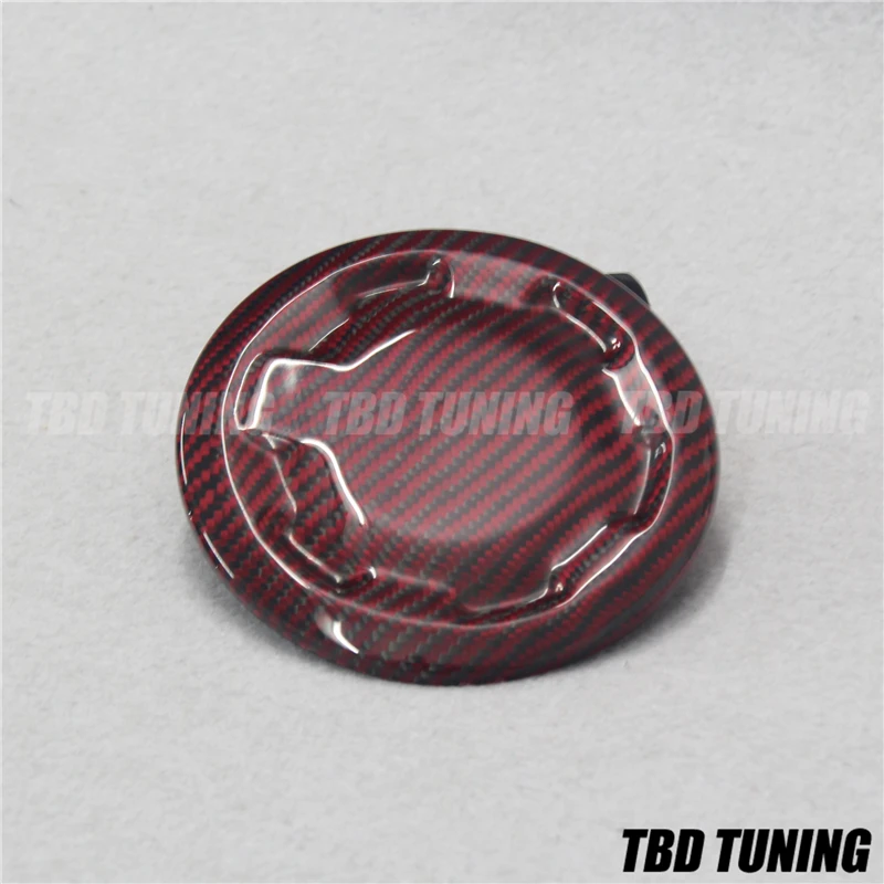 Red Fuel Cap Cover Накладка на внешнюю дверную ручку из углеродного волокна и крышка топливной крышки для Honda Civic FN FK FN2 TYPE R 2006 2007-2011 евро Civic только - Цвет: Red Fuel Cap Cover