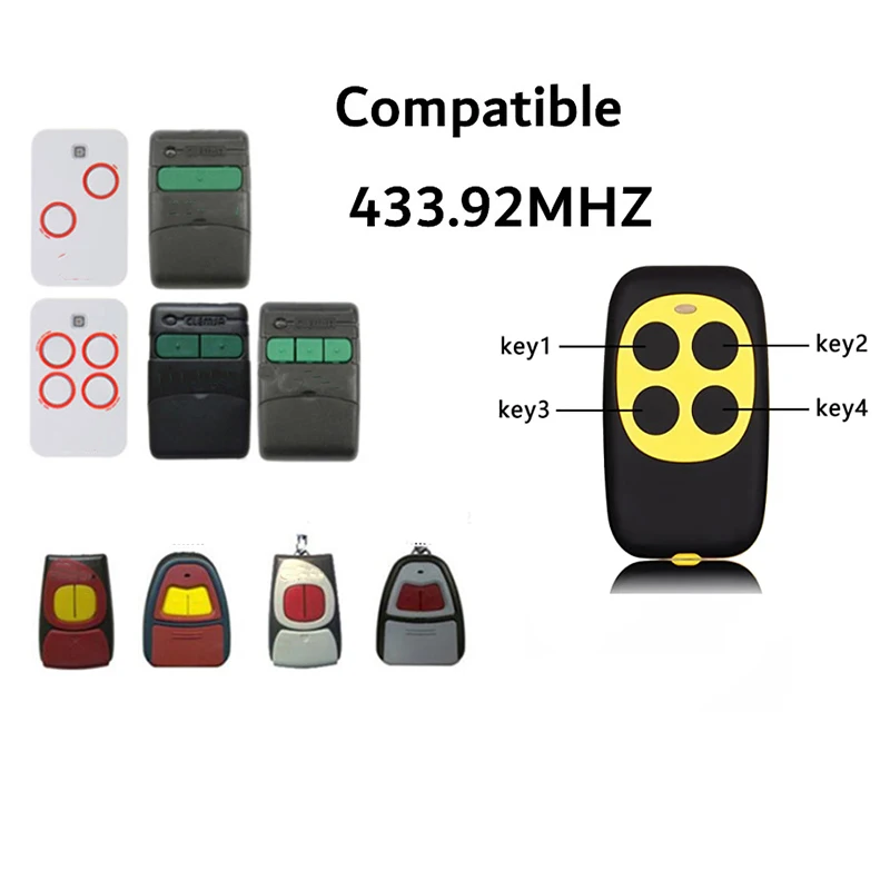 

For MASTERCODE MV1 MV12 MV123 garage door remote clone 433.92MHz command