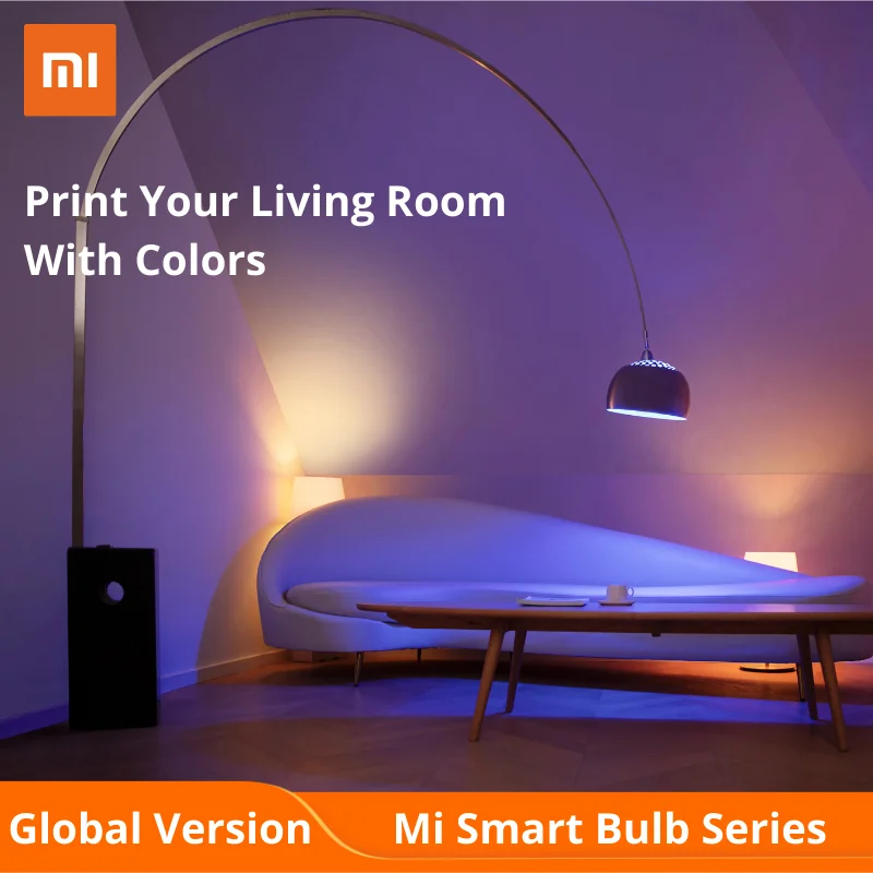 Светодиодная умная лампа Xiaomi глобальная версия цветная дистанционное