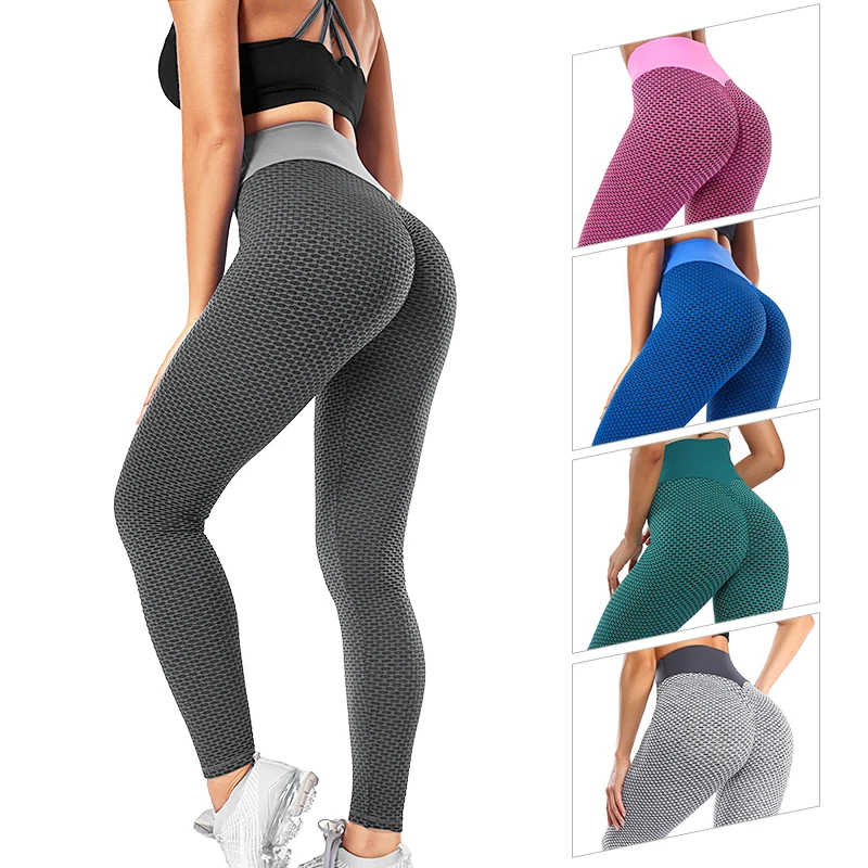 

Gym Pants Knitting Peach Hip Women's Fitness Leggings Sexy Mesh Casual High Waist Leggings Stitching Fashion Push Up Legins