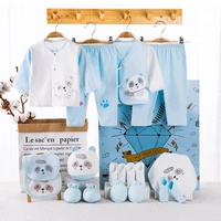 18 piecelot newborn baby gift set combed cotton clothes infant girl rompers pure suits soft autumn boys clothing without box