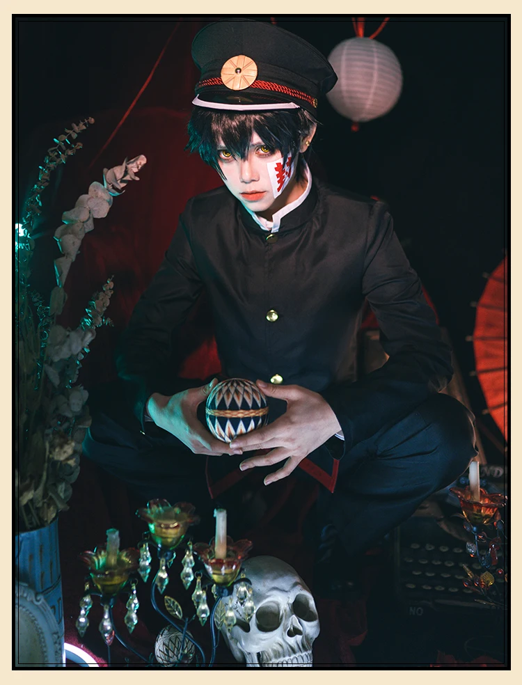 Игрушки для косплея Ханако-Кун Сан из аниме головной убор Hitodama наклейка на лицо