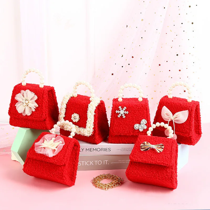 

Cute Kids Purses and Handbags Mini Crossbody Kawaii Girls Princess Coin Pouch Party Hand Bags Baby Girl Pearl Purse Gift