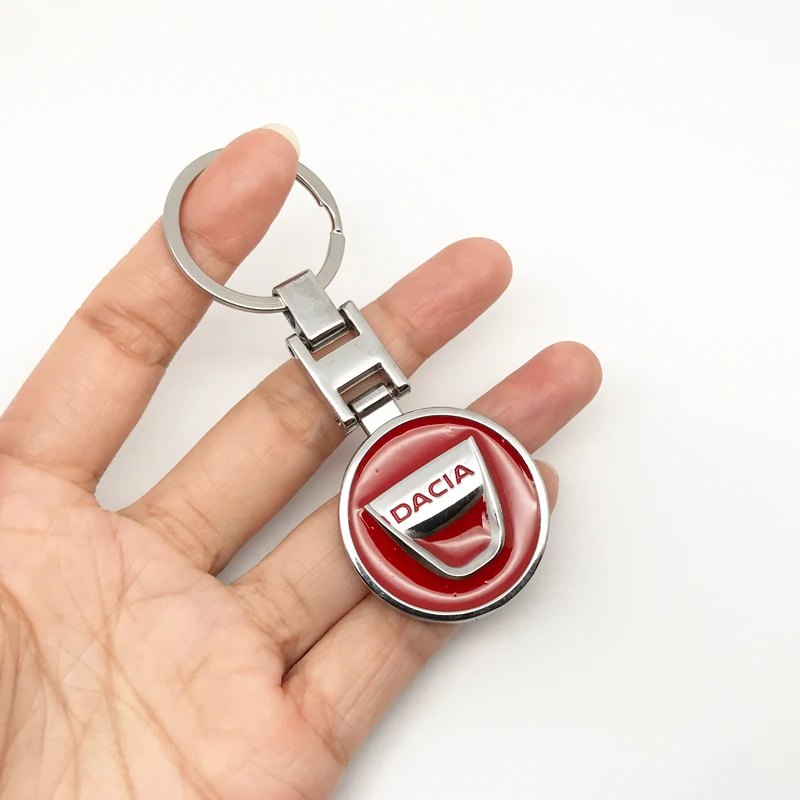 1pcs 3D Metal Car Keychain Key Chain Keyring for dacia Emblem Badge Decal For Dacia Lodgy 2 Mcv Sandero Duster Logan | Автомобили и