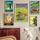 Собака плакат гонки Greyhound Спорт искусство домашний Декор печать H53 постер для спальни домашний декор