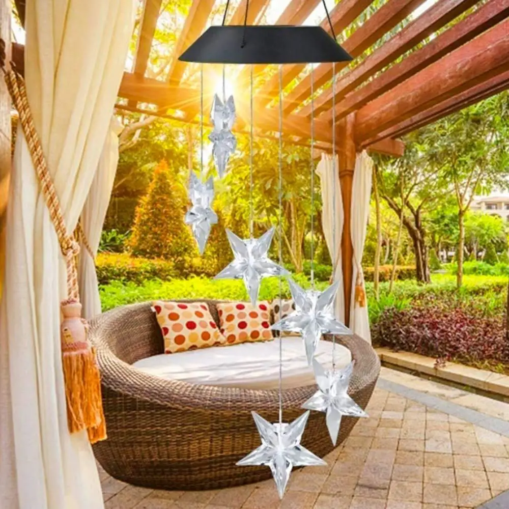 Подвесная гирлянда с сердечками и звездами s образный светильник на солнечной
