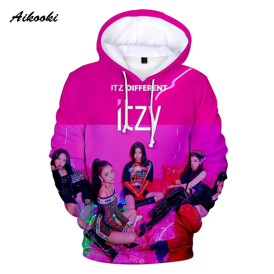 Толстовка ITZY с 3D принтом для мужчин и женщин Свитшот со звездами от загрязняющих