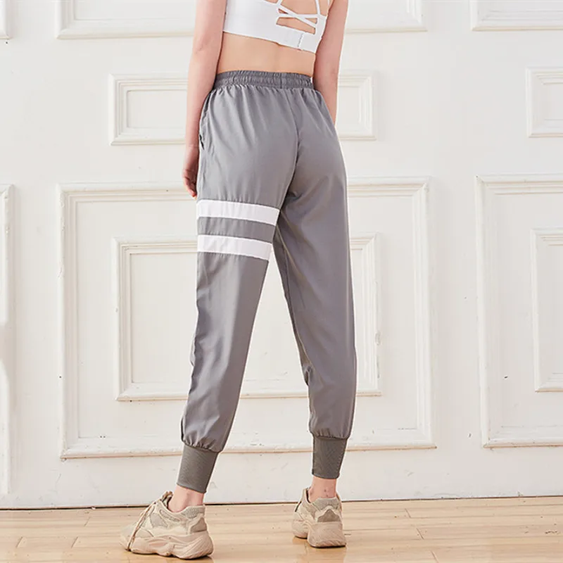 Thin high-waist sports pants women loose-fitting casual pants nine-point quick-drying running yoga dance fitness pants