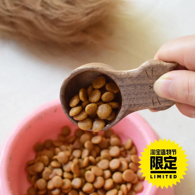 

Кошачья деревянная ложка, Скандинавская кофейная зерна, Мини Милая ложка