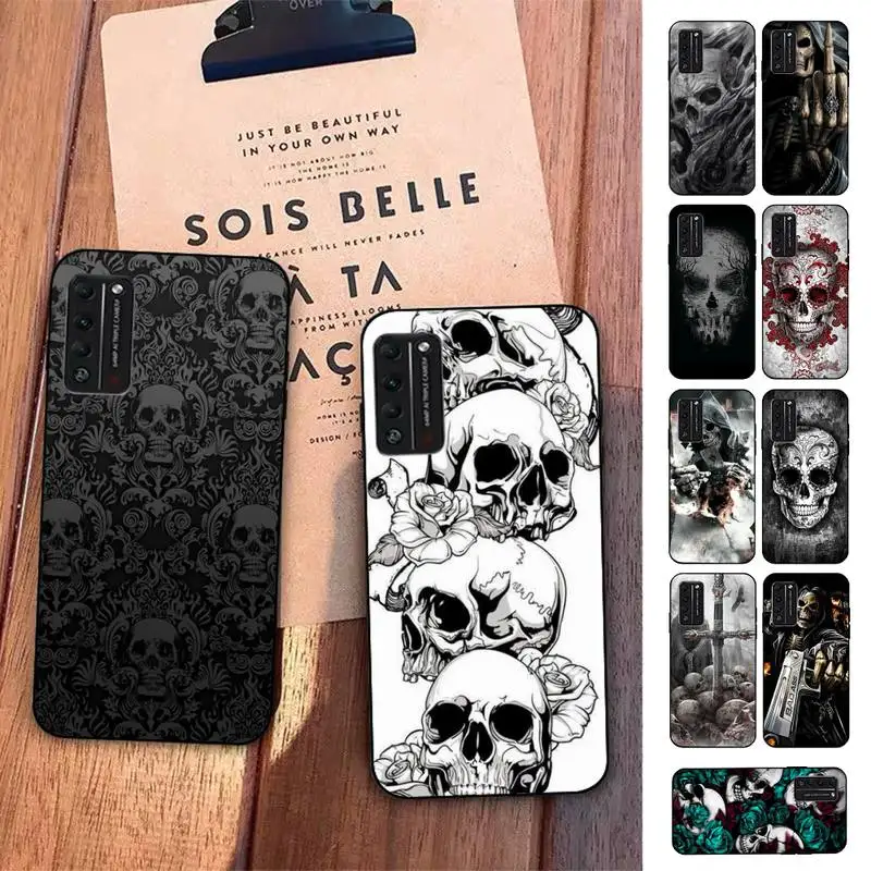 

TOPLBPCS Gothic Skull Phone Case for Huawei Honor 10 i 8X C 5A 20 9 10 30 lite pro Voew 10 20 V30