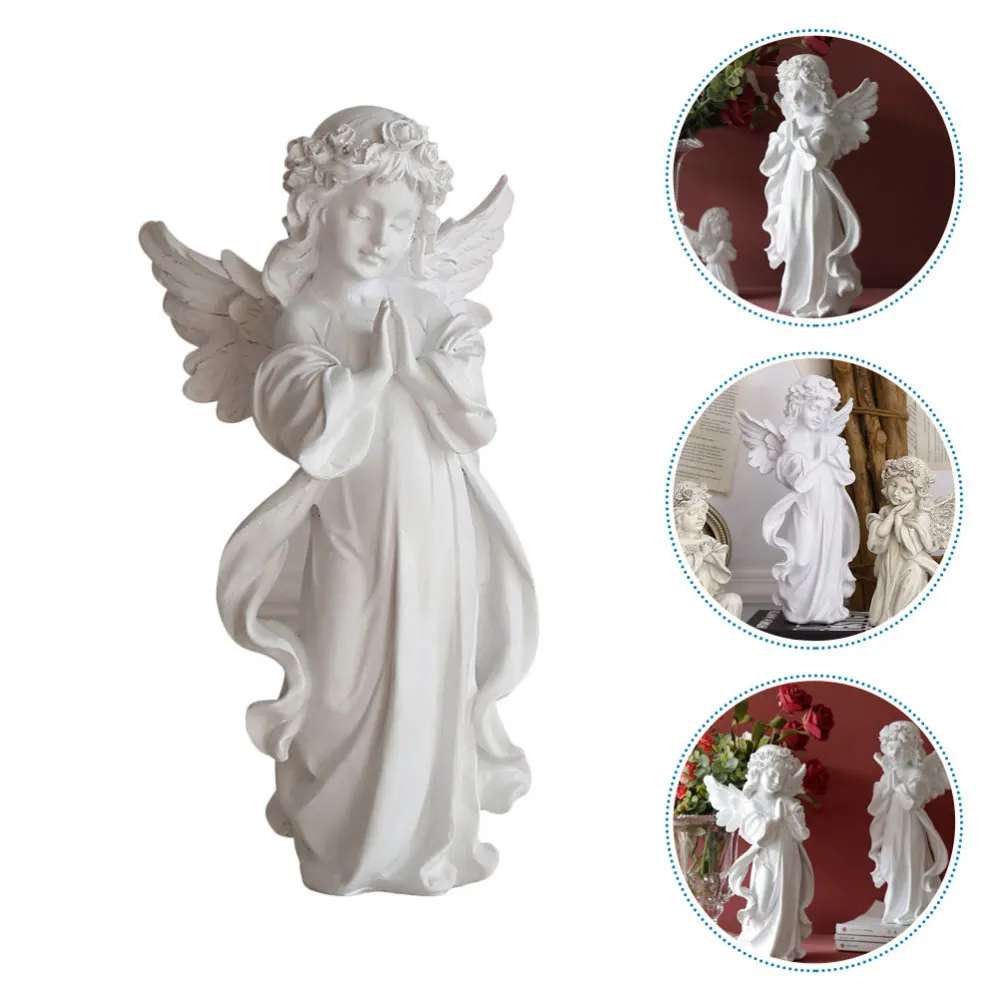 

1pc Lovely Hand-painted Sculpture Desktop Ornament European Style Statue