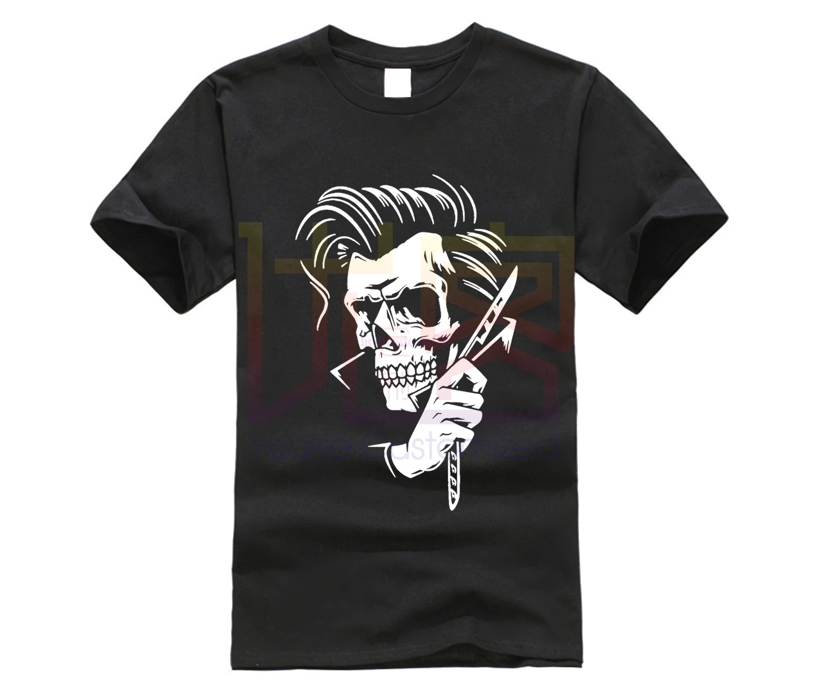 Футболка с принтом 2019 модная хипстерская футболка в стиле рокабилли татуировкой