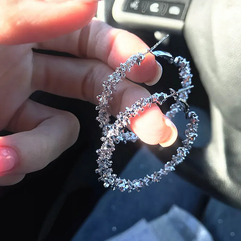 Женские серьги кольца IPARAM в стиле панк большие украшения для ушей под золото