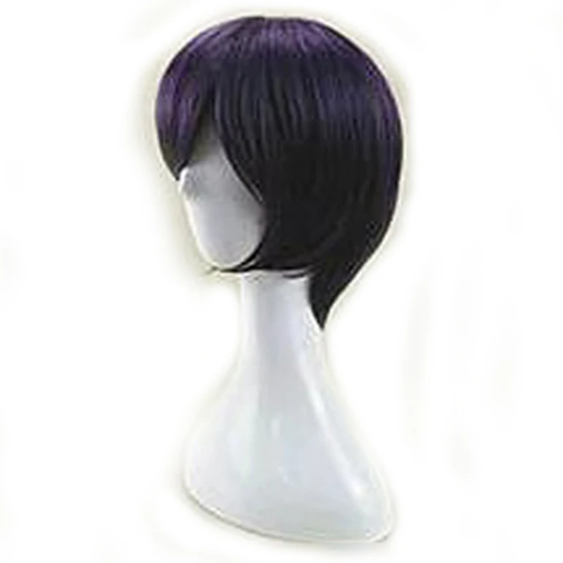 HAIRJOY синтетические волосы Короткий прямой парик для косплея Фиолетовый Синий блонд зеленый коричневый 6 цветов